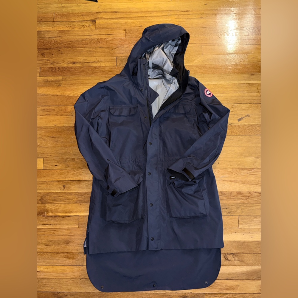 Canada Goose Navy Rain Jacket with Hood